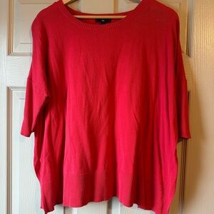 Dark Coral high split side knit sweater - Gap - Womens Medium